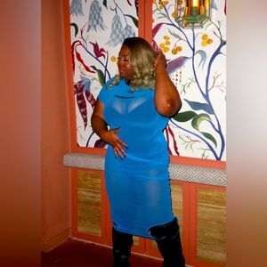 JEAN PAUL GAULTIER Blue Shayne Oliver Edition ‘The Double’ Maxi Dress